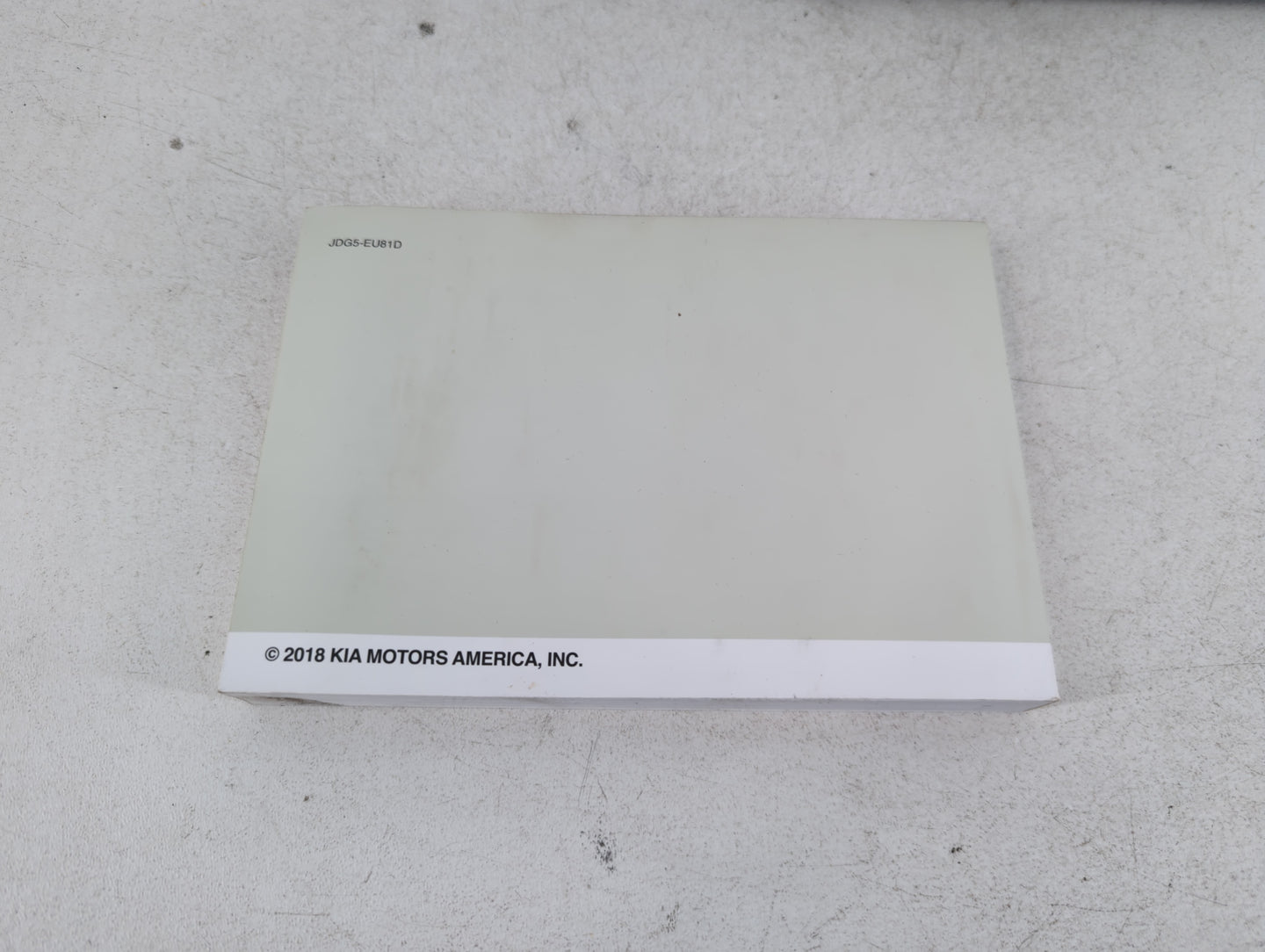 2018 Kia Optima Owners Manual Book Guide P/N:JDG5-EU81D OEM Used Auto Parts - Oemusedautoparts1.com