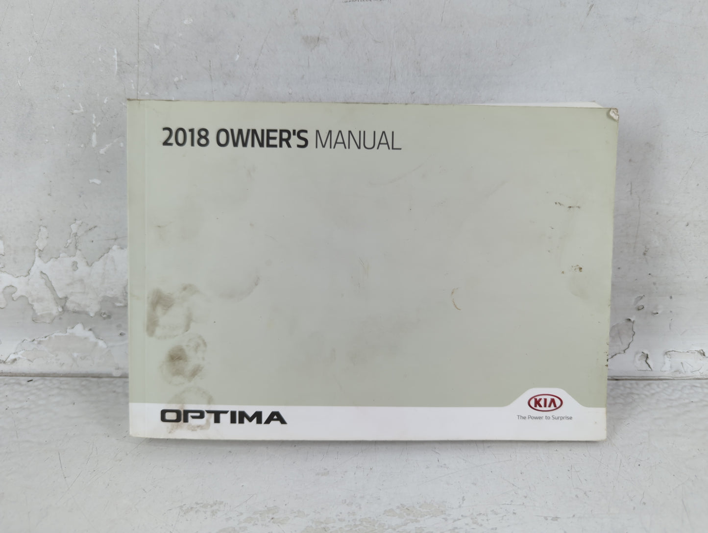 2018 Kia Optima Owners Manual Book Guide P/N:JDG5-EU7OC OEM Used Auto Parts - Oemusedautoparts1.com