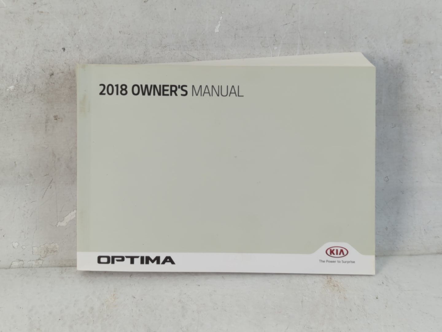 2018 Kia Optima Owners Manual Book Guide P/N:JDG5-EU84F OEM Used Auto Parts - Oemusedautoparts1.com