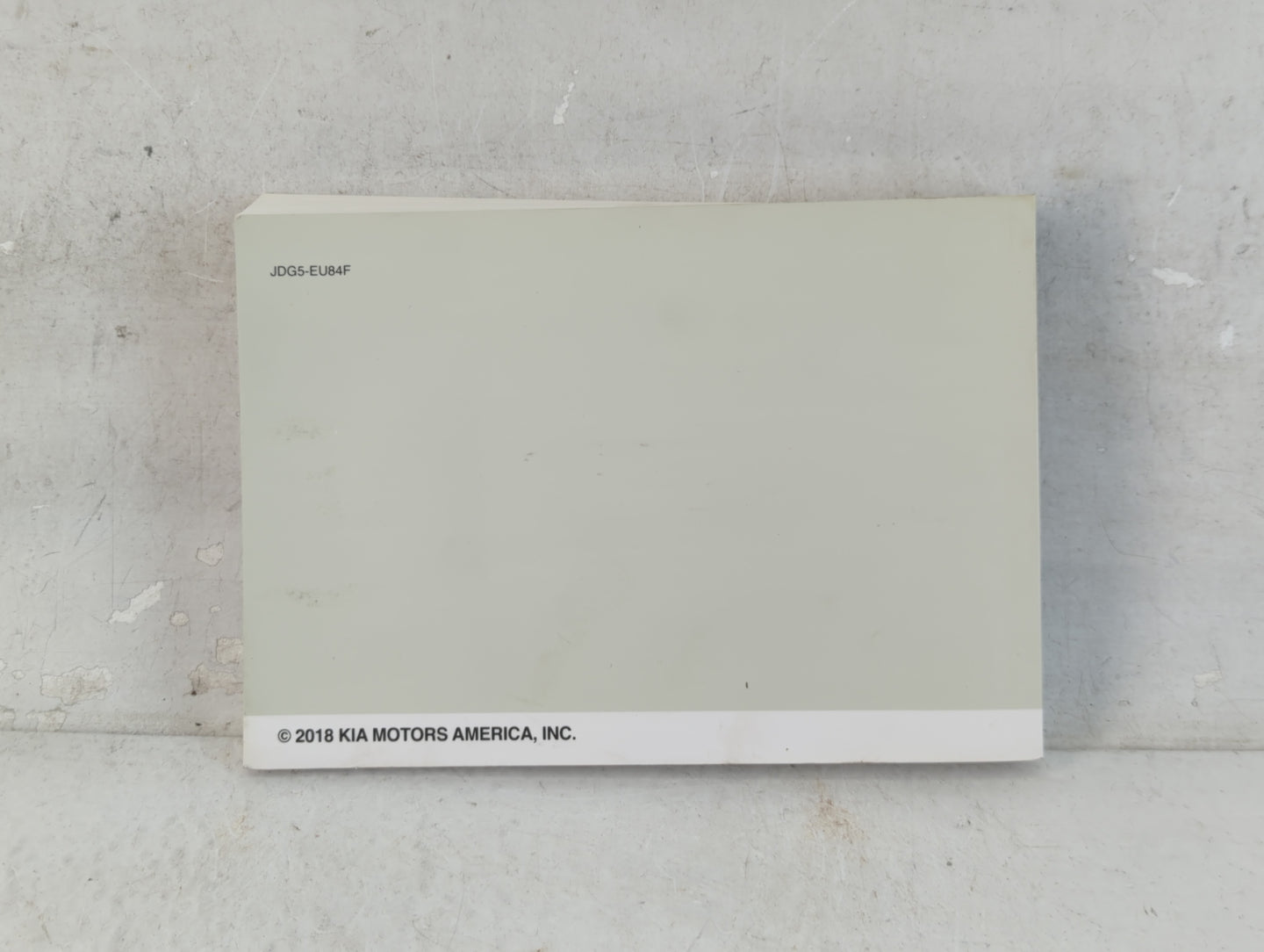 2018 Kia Optima Owners Manual Book Guide P/N:JDG5-EU84F OEM Used Auto Parts - Oemusedautoparts1.com