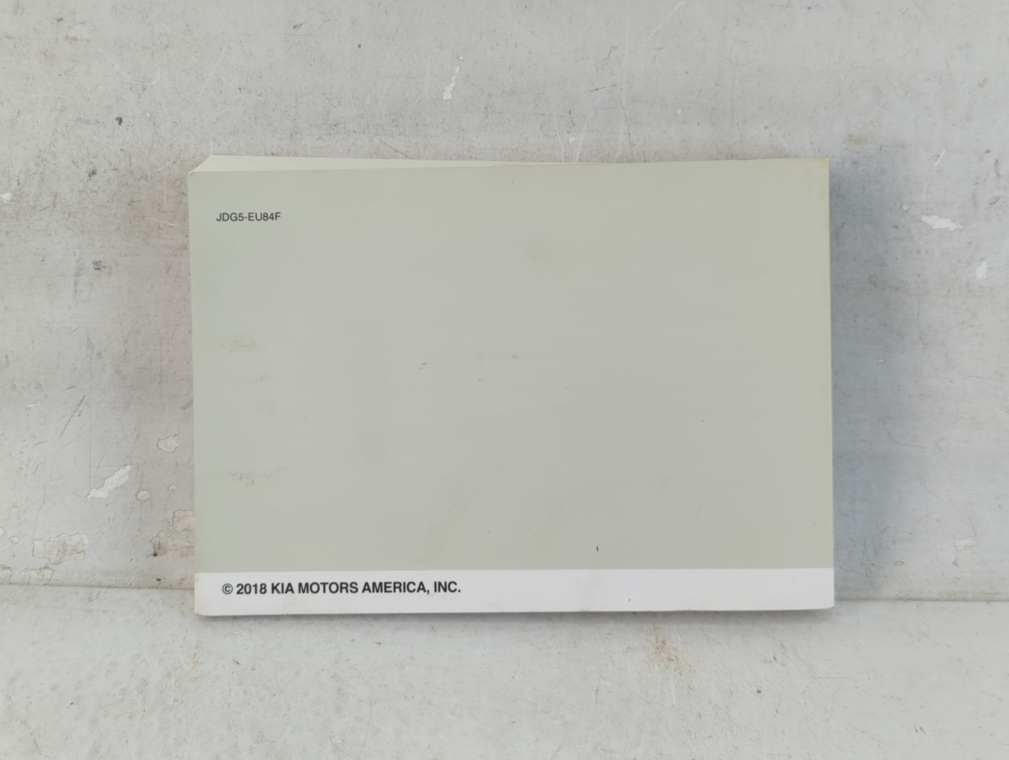 2018 Kia Optima Owners Manual Book Guide P/N:JDG5-EU84F OEM Used Auto Parts - Oemusedautoparts1.com