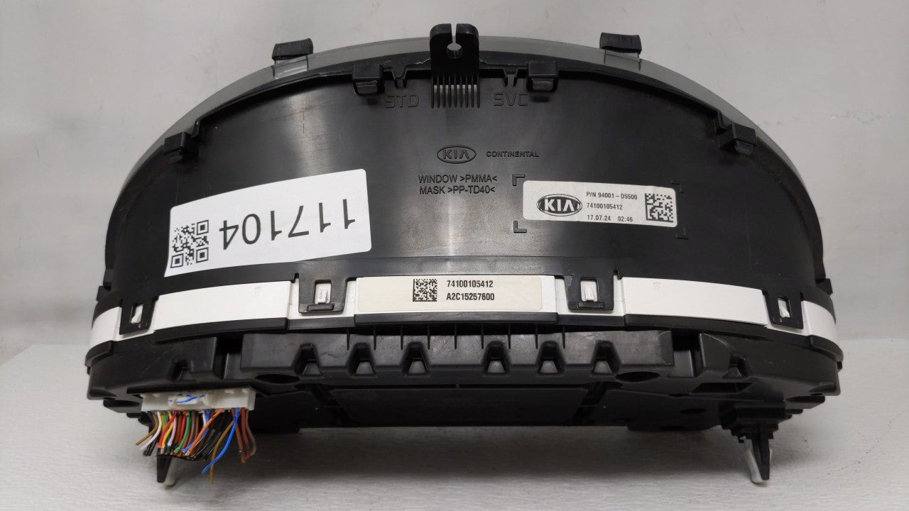 2018 Kia Optima Instrument Cluster Speedometer Gauges P/N:94001-D5500 Miles: Fits OEM Used Auto Parts - Oemusedautoparts1.co