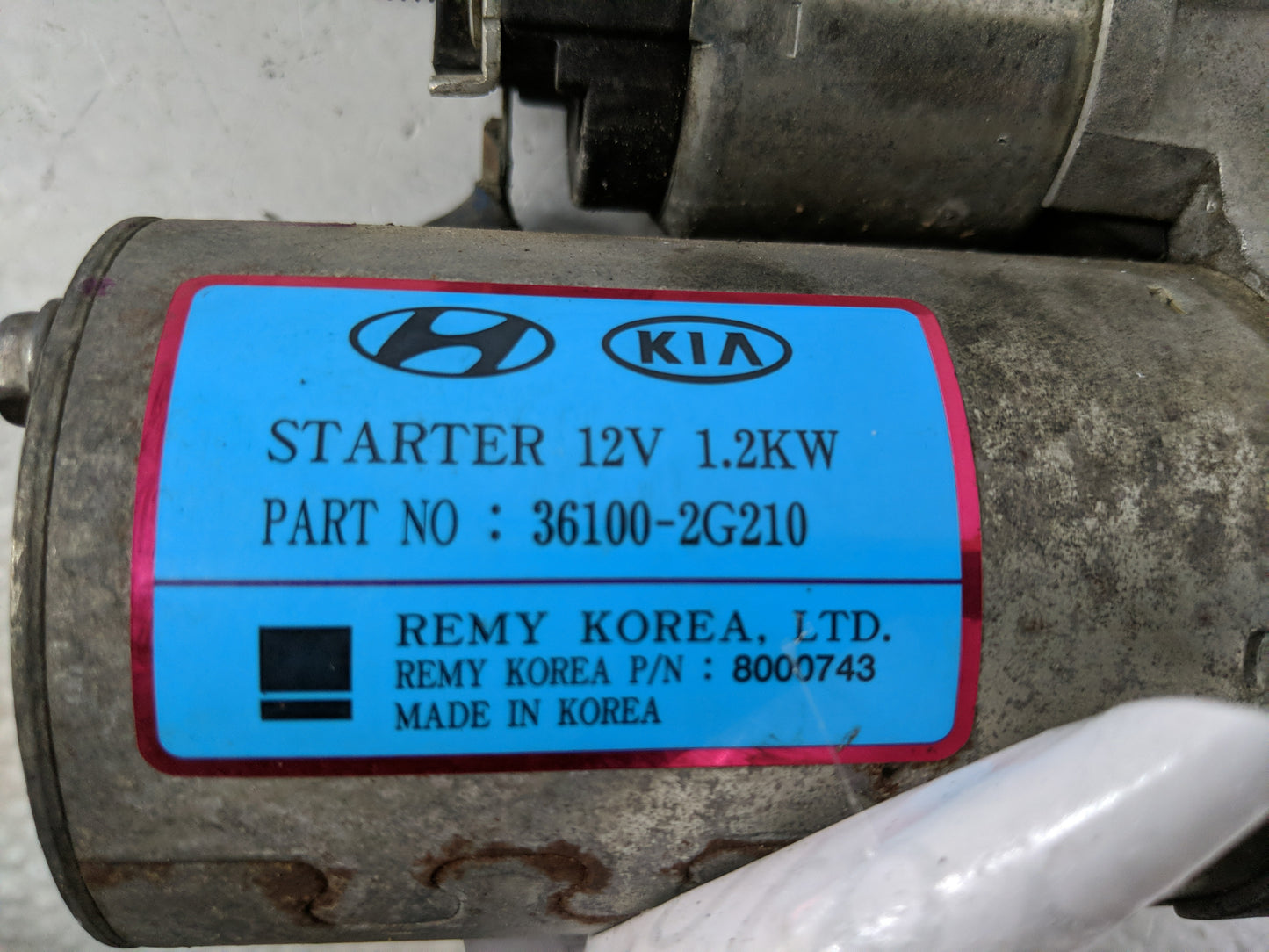 2016-2020 Kia Optima Car Starter Motor Solenoid OEM P/N:28100-20020 Fits Fits 2015 2016 2017 2018 2019 2020 OEM Used Auto Pa