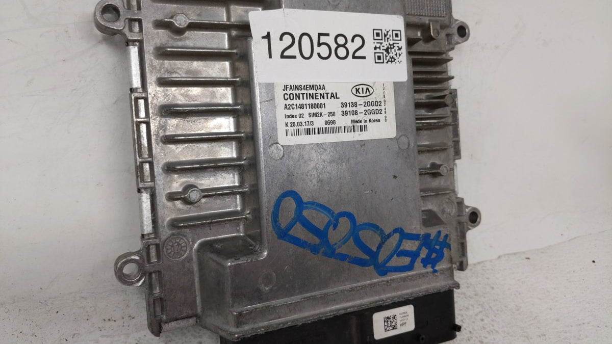 2016-2018 Kia Optima PCM Engine Control Computer ECU ECM PCU OEM P/N:39138-2GGD0,39108-2GGD0 39138-2GGD0 Fits 2016 2017 2018