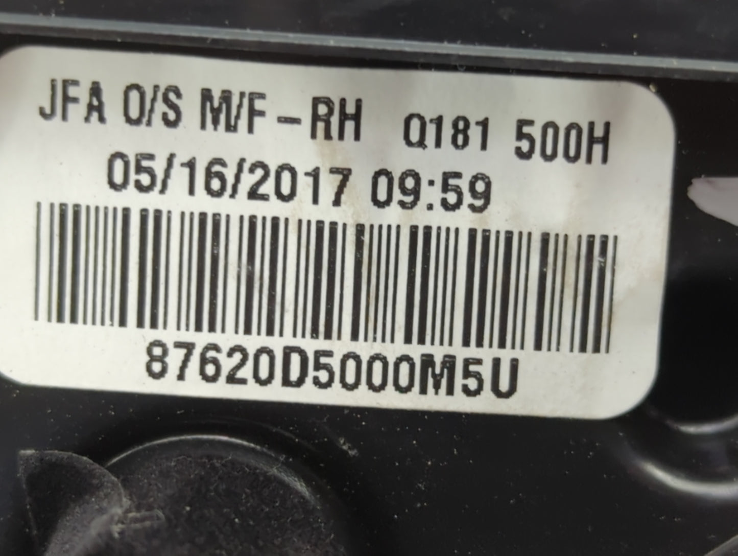 2016-2019 Kia Optima Passenger Side View Mirror - Right Door Mirror OEM Used - Oemusedautoparts1.com