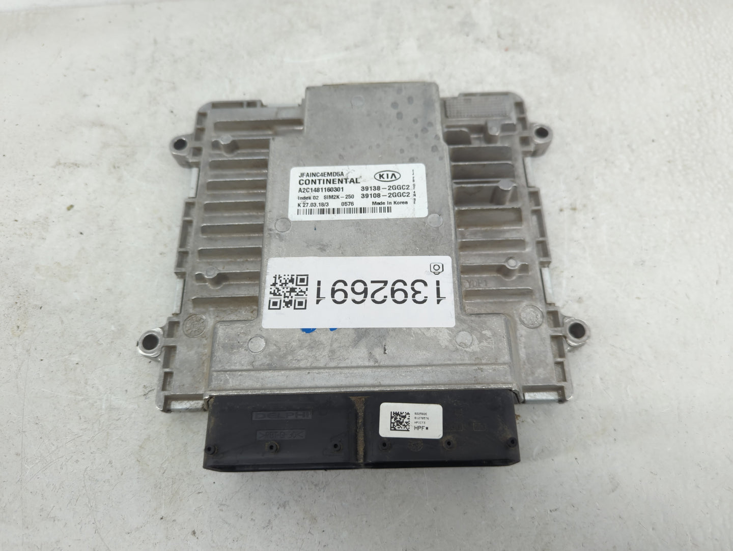 2016-2018 Kia Optima PCM Engine Control Computer ECU ECM PCU OEM P/N:39138-2GGC2 Fits Fits 2016 2017 2018 OEM Used Auto Part