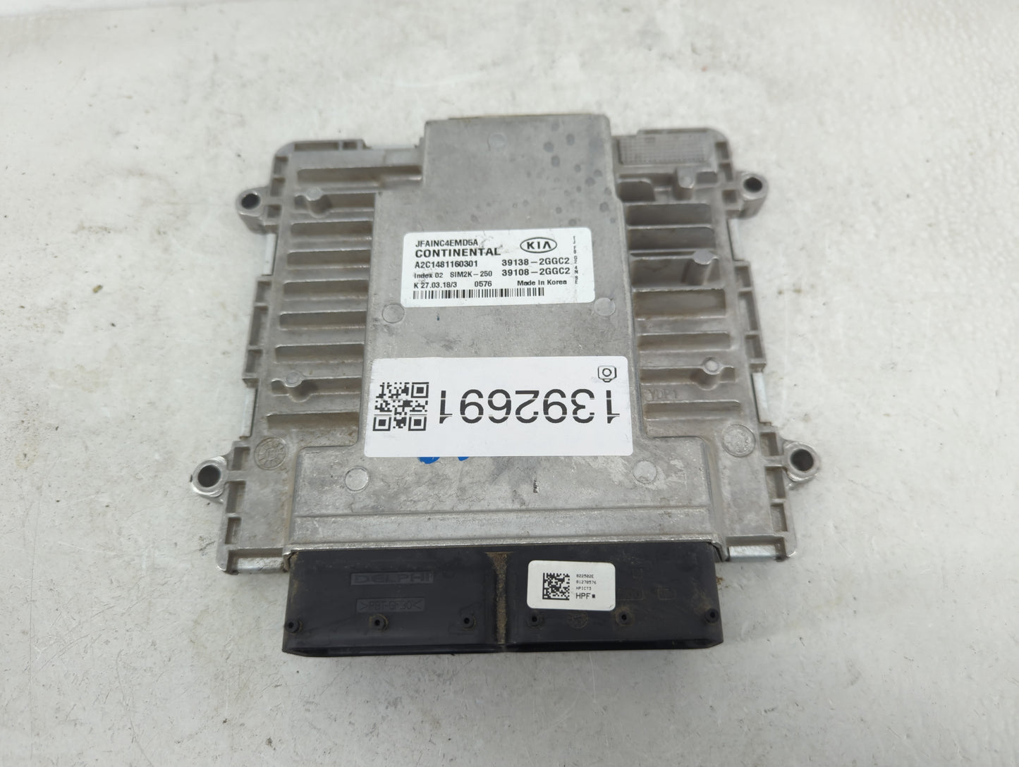 2016-2018 Kia Optima PCM Engine Control Computer ECU ECM PCU OEM P/N:39138-2GGC2 Fits Fits 2016 2017 2018 OEM Used Auto Part