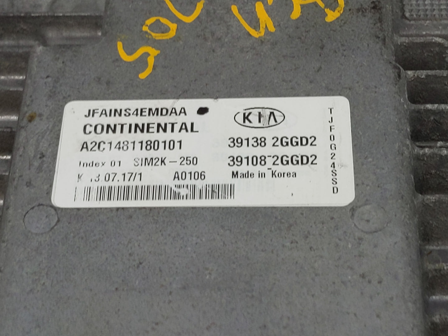 2016-2018 Kia Optima PCM Engine Control Computer ECU ECM PCU OEM P/N:39108 2GGD2 39138 2GGD2 Fits Fits 2016 2017 2018 OEM Us