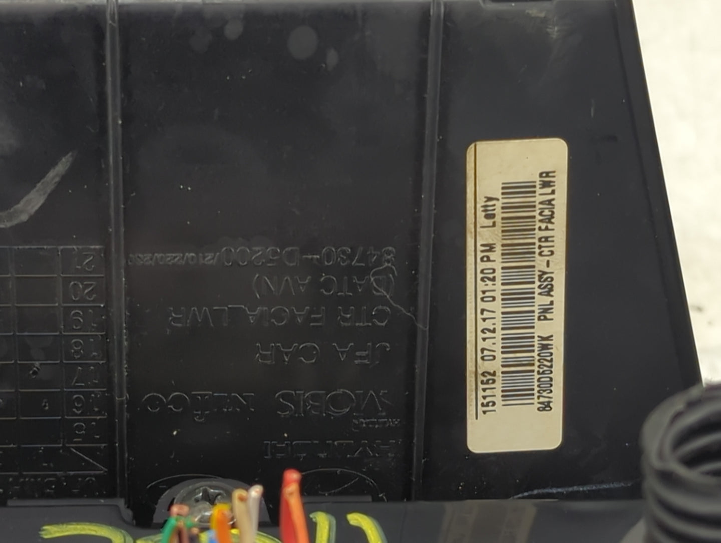 2017-2018 Kia Optima Climate Control Module Temperature AC/Heater Replacement P/N:84730D5220WK Fits Fits 2017 2018 OEM Used 