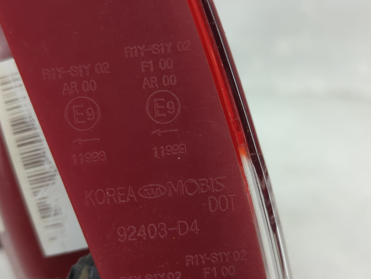 2016-2019 Kia Optima Tail Light Assembly Driver Left OEM P/N:92403-D4 Fits Fits 2016 2017 2018 2019 OEM Used Auto Parts - Oe