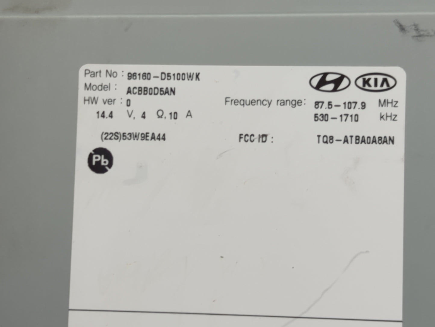 2017-2018 Kia Optima Information Display Screen Black - Oemusedautoparts1.com