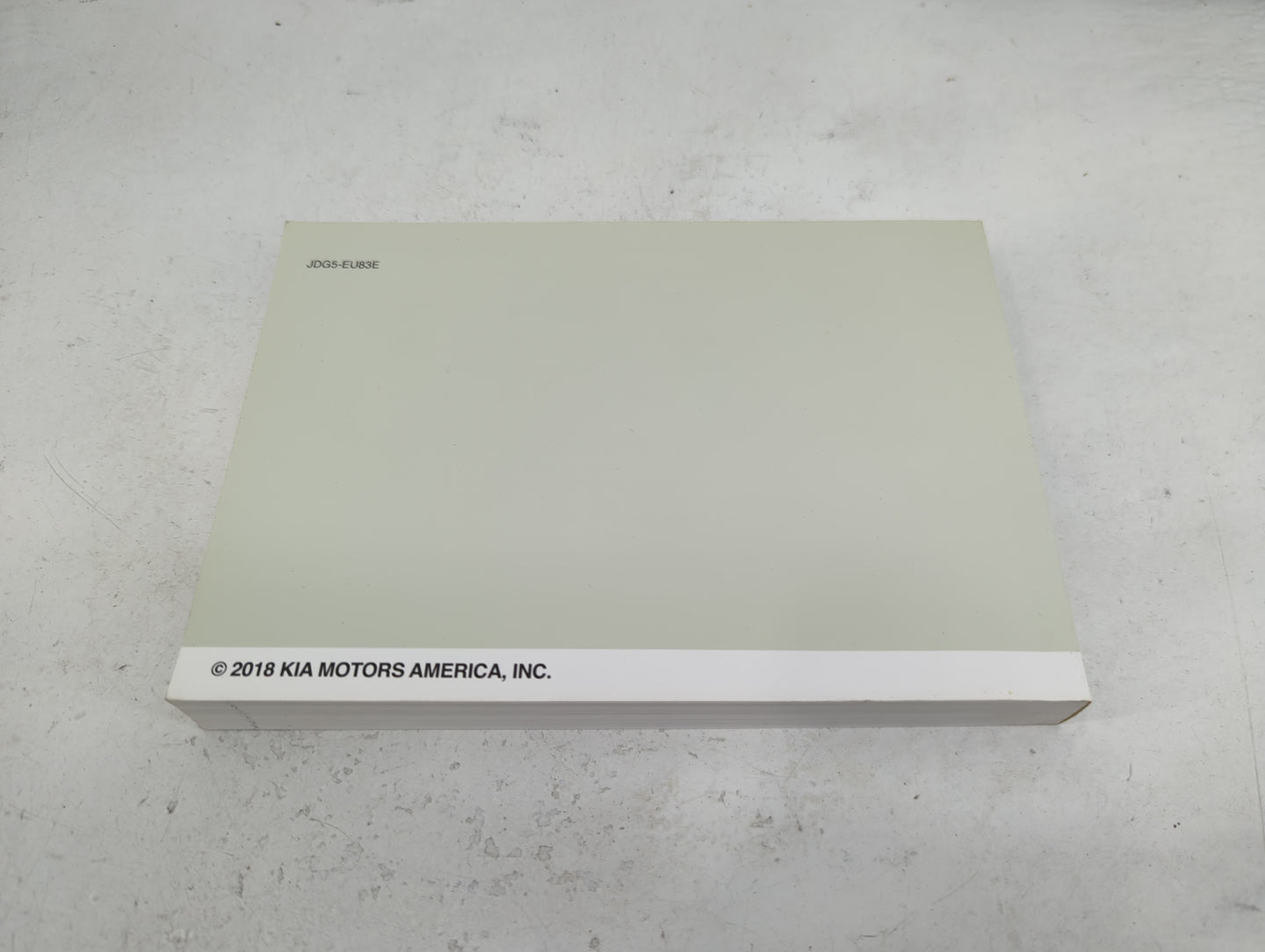 2018 Kia Optima Owners Manual Book Guide P/N:JDG5-EU83E OEM Used Auto Parts - Oemusedautoparts1.com