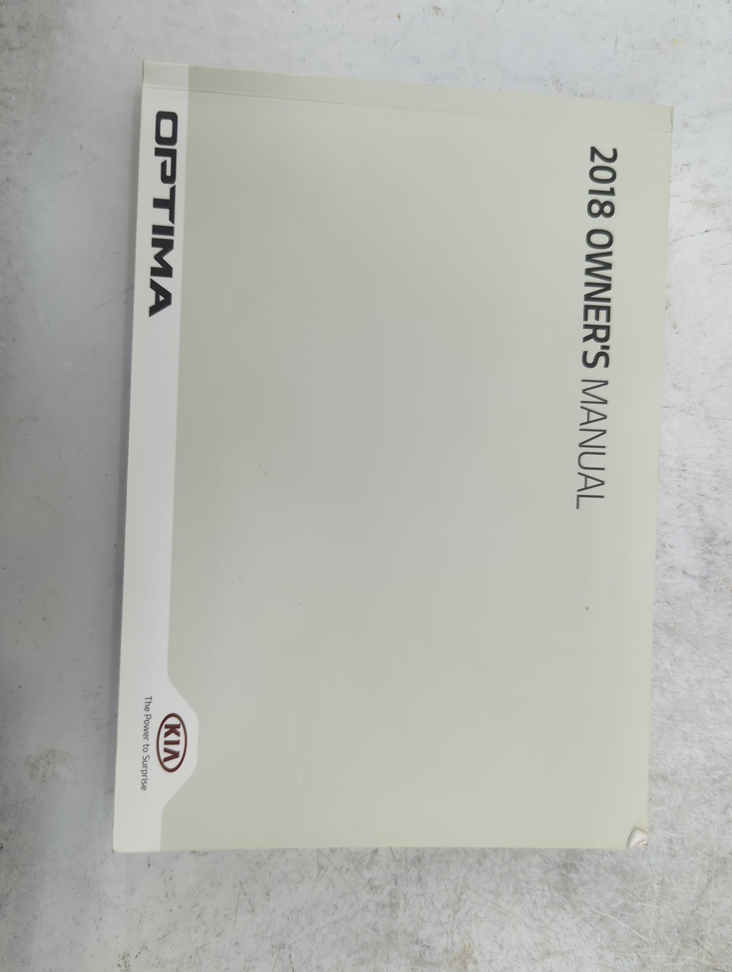 2018 Kia Optima Owners Manual Book Guide P/N:JDG5-EU77B OEM Used Auto Parts - Oemusedautoparts1.com