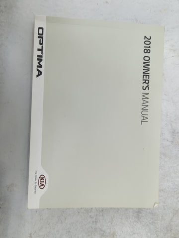 2018 Kia Optima Owners Manual Book Guide P/N:JDG5-EU77B OEM Used Auto Parts