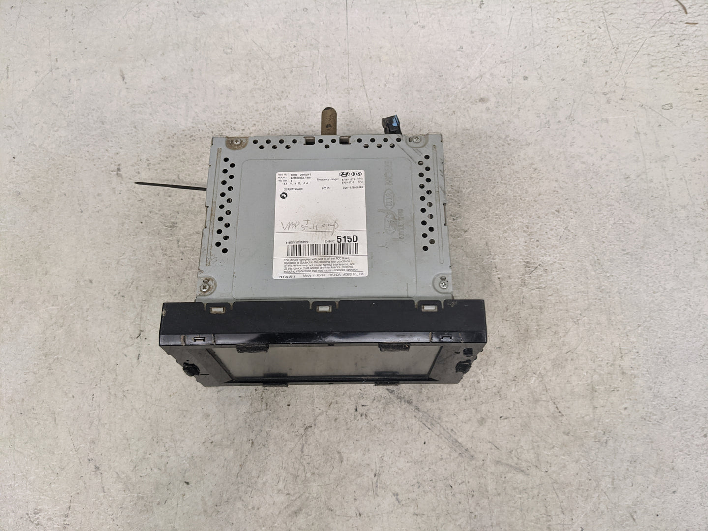 2017-2018 Kia Optima Radio AM FM Cd Player Receiver Replacement P/N:96160-D5160WK AC880D5AN,18MY Fits Fits 2017 2018 OEM Use