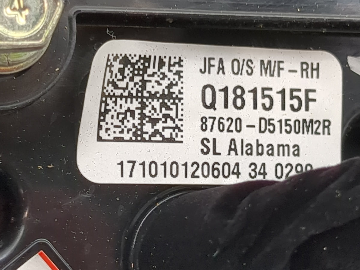2016-2020 Kia Optima Passenger Side View Mirror - Right Door Mirror OEM Used - Oemusedautoparts1.com