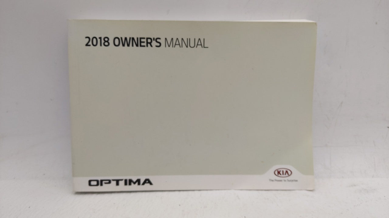 2018 Kia Optima Owners Manual Book Guide OEM Used Auto Parts - Oemusedautoparts1.com
