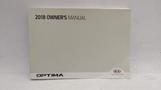 2018 Kia Optima Owners Manual Book Guide OEM Used Auto Parts - Oemusedautoparts1.com