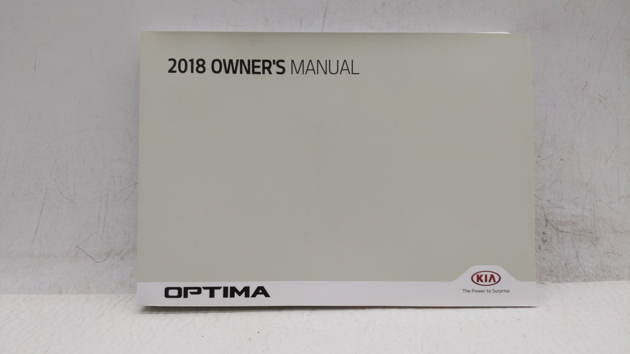 2018 Kia Optima Owners Manual Book Guide OEM Used Auto Parts - Oemusedautoparts1.com