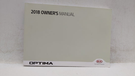 2018 Kia Optima Owners Manual Book Guide OEM Used Auto Parts - Oemusedautoparts1.com