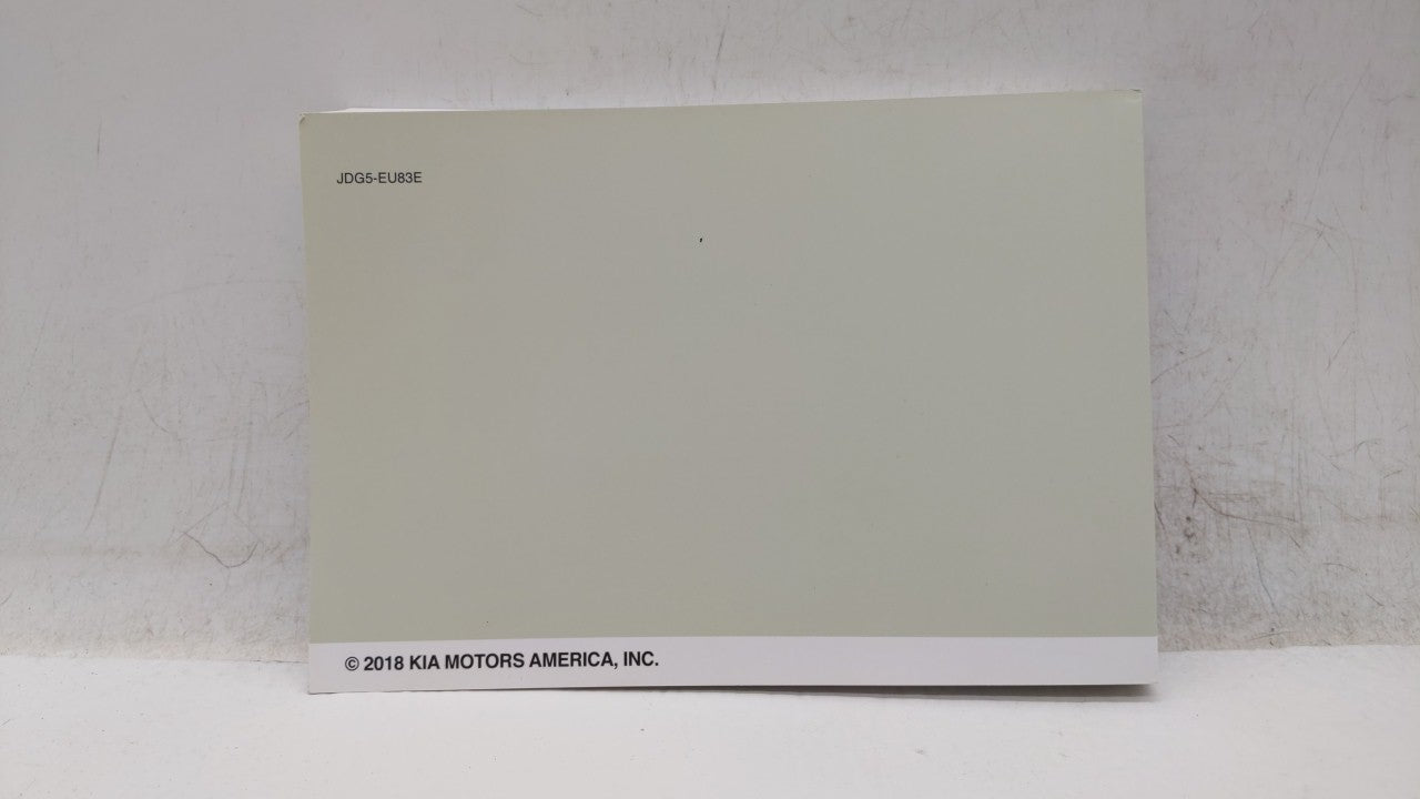 2018 Kia Optima Owners Manual Book Guide OEM Used Auto Parts - Oemusedautoparts1.com