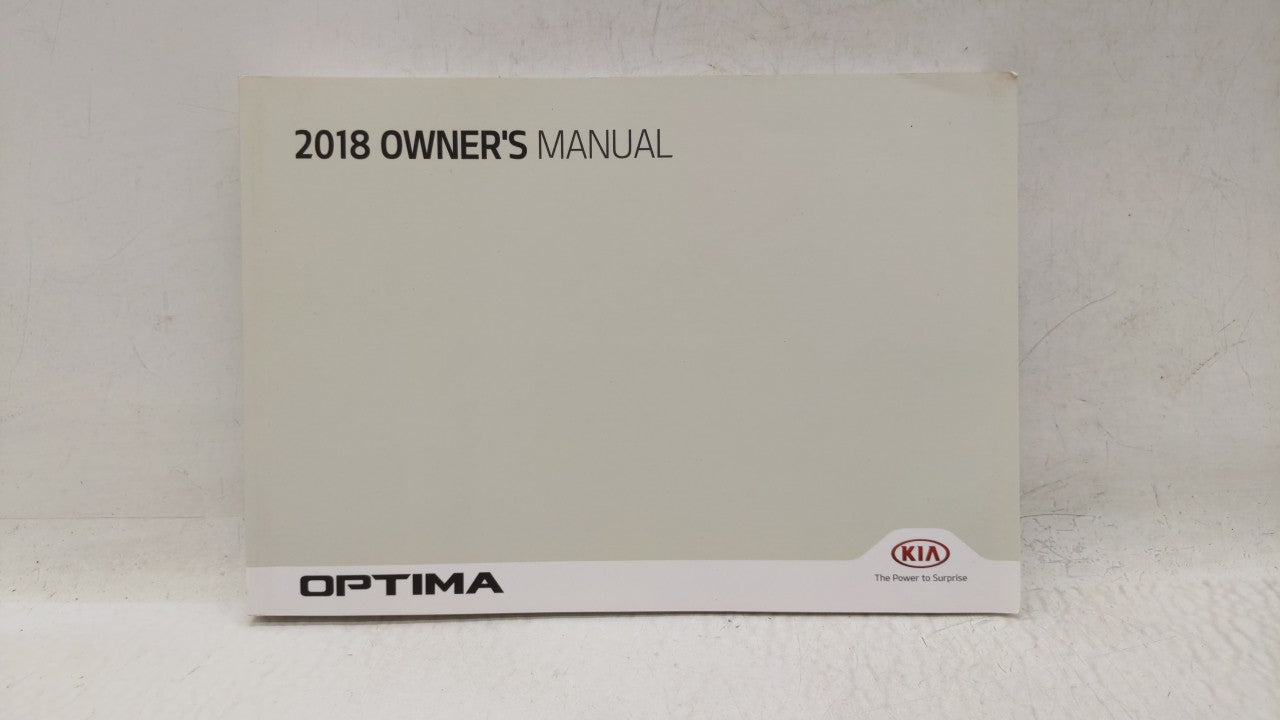 2018 Kia Optima Owners Manual Book Guide OEM Used Auto Parts - Oemusedautoparts1.com