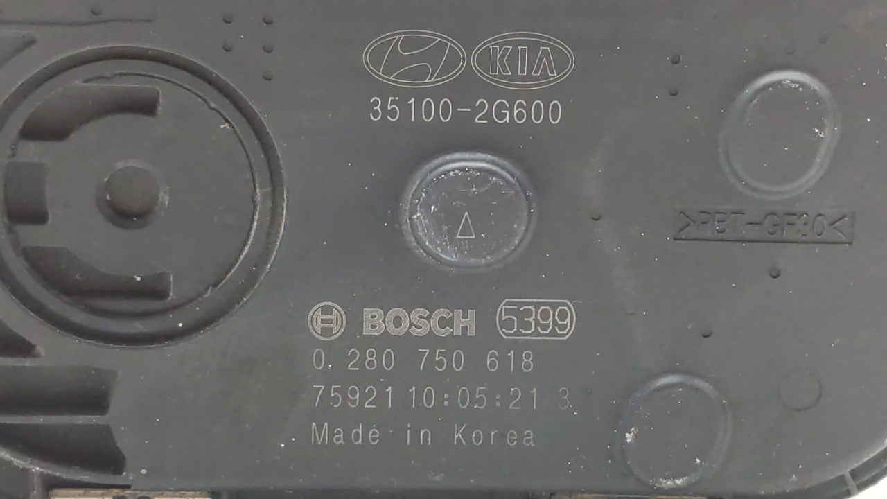 2016-2019 Kia Optima Throttle Body P/N:0 280 750 618 35100-2G600 Fits Fits 2015 2016 2017 2018 2019 OEM Used Auto Parts - Oe