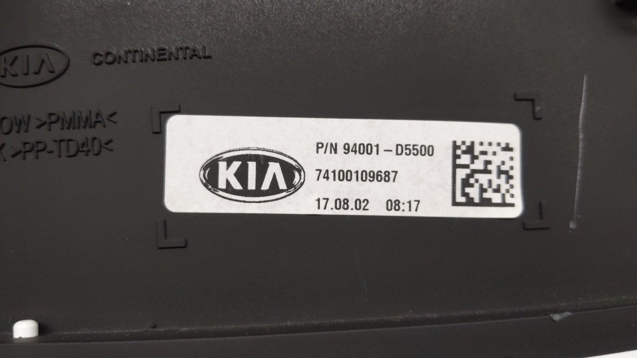 2018 Kia Optima Instrument Cluster Speedometer Gauges P/N:94001-D5500 Fits OEM Used Auto Parts - Oemusedautoparts1.com