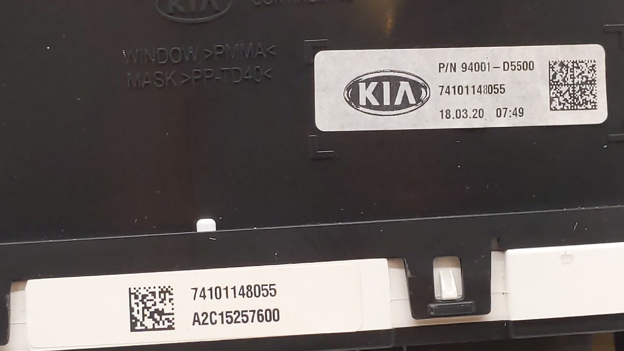 2018 Kia Optima Instrument Cluster Speedometer Gauges P/N:94001-D5500 Fits OEM Used Auto Parts - Oemusedautoparts1.com