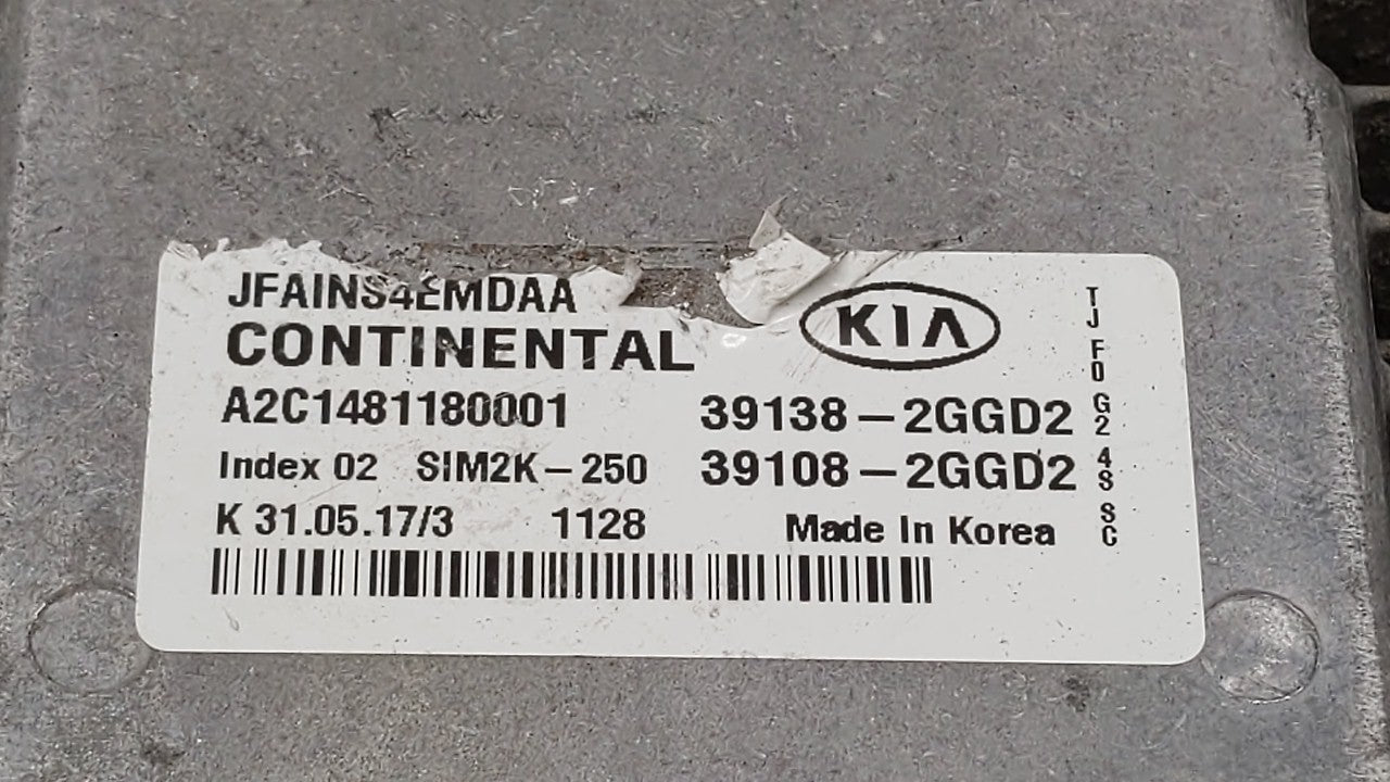 2016-2018 Kia Optima PCM Engine Control Computer ECU ECM PCU OEM P/N:39138-2GGD2 39108-2GGD2, 39138-2GGD0 Fits Fits 2016 201
