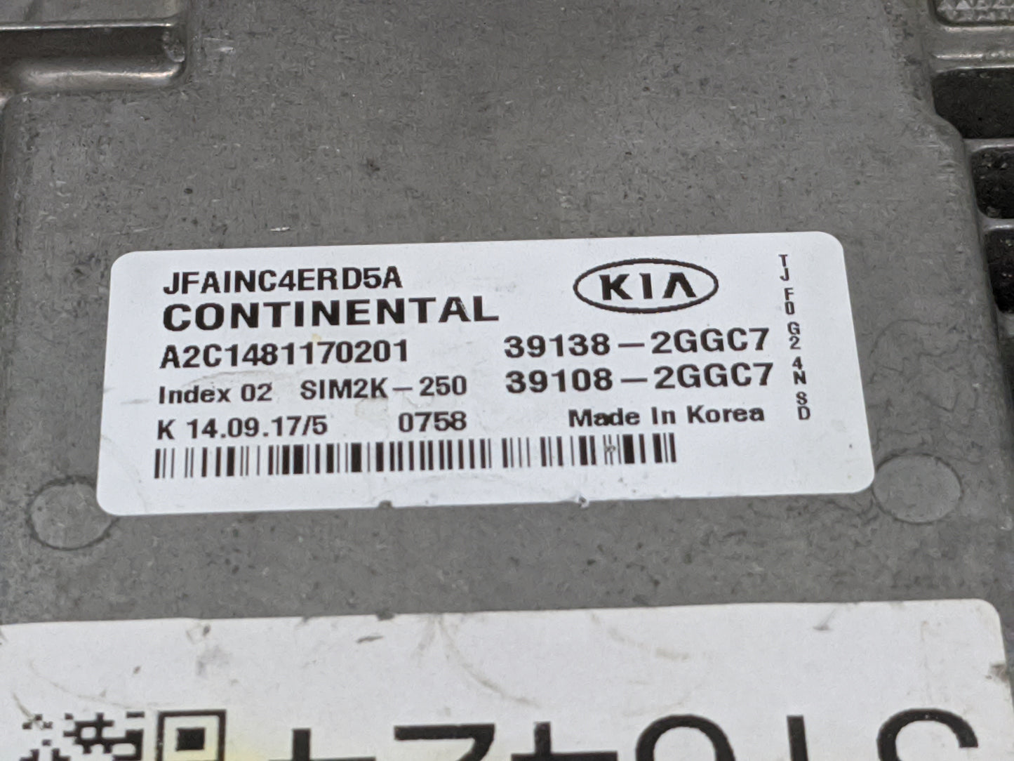 2016-2018 Kia Optima PCM Engine Control Computer ECU ECM PCU OEM P/N:39108-2GGC7 39138-2GGC7 Fits Fits 2016 2017 2018 OEM Us