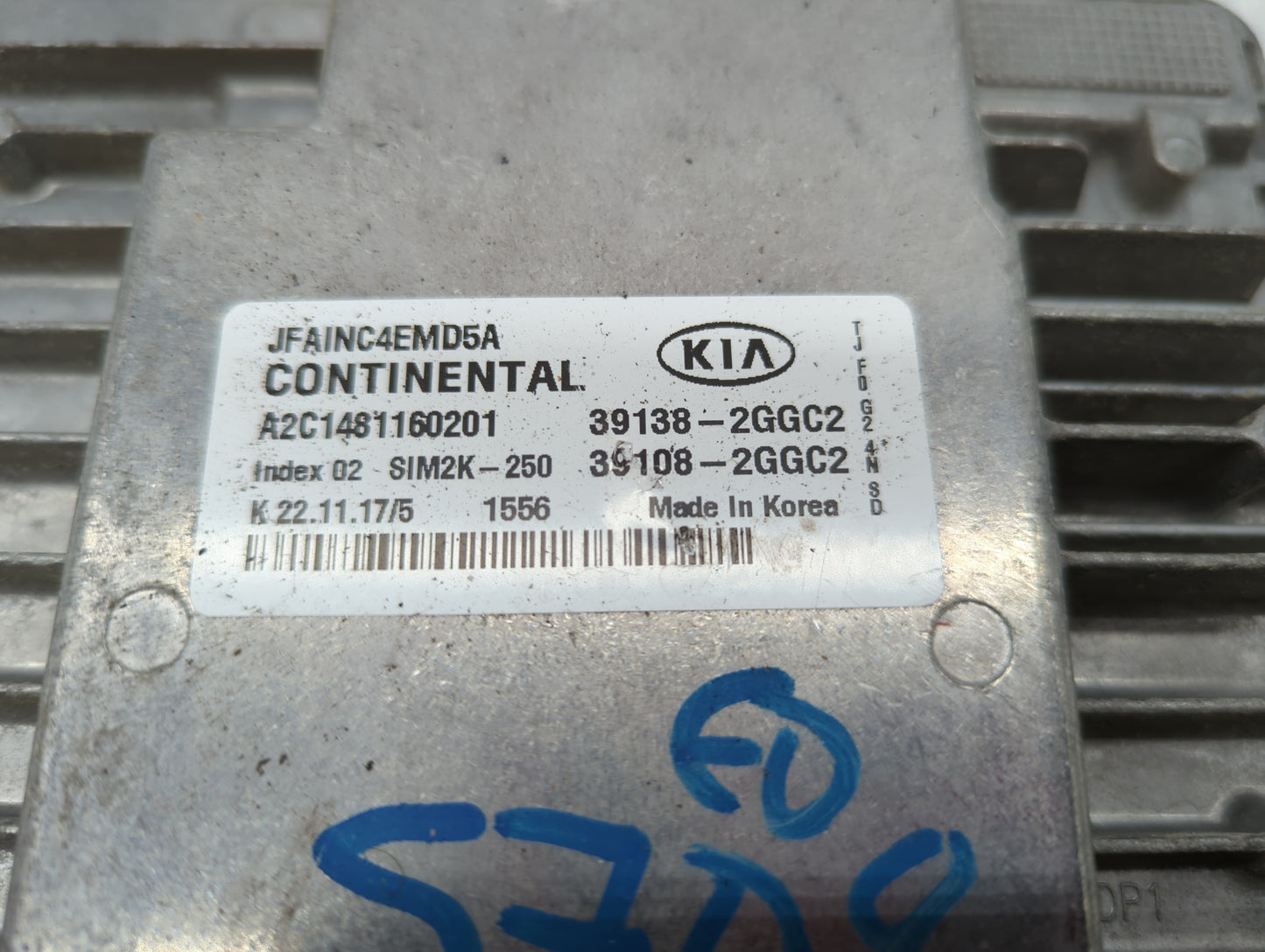 2016-2018 Kia Optima PCM Engine Control Computer ECU ECM PCU OEM P/N:39138-2GGC1 39108-2GGC1, 39138-2GGC0 Fits Fits 2016 201