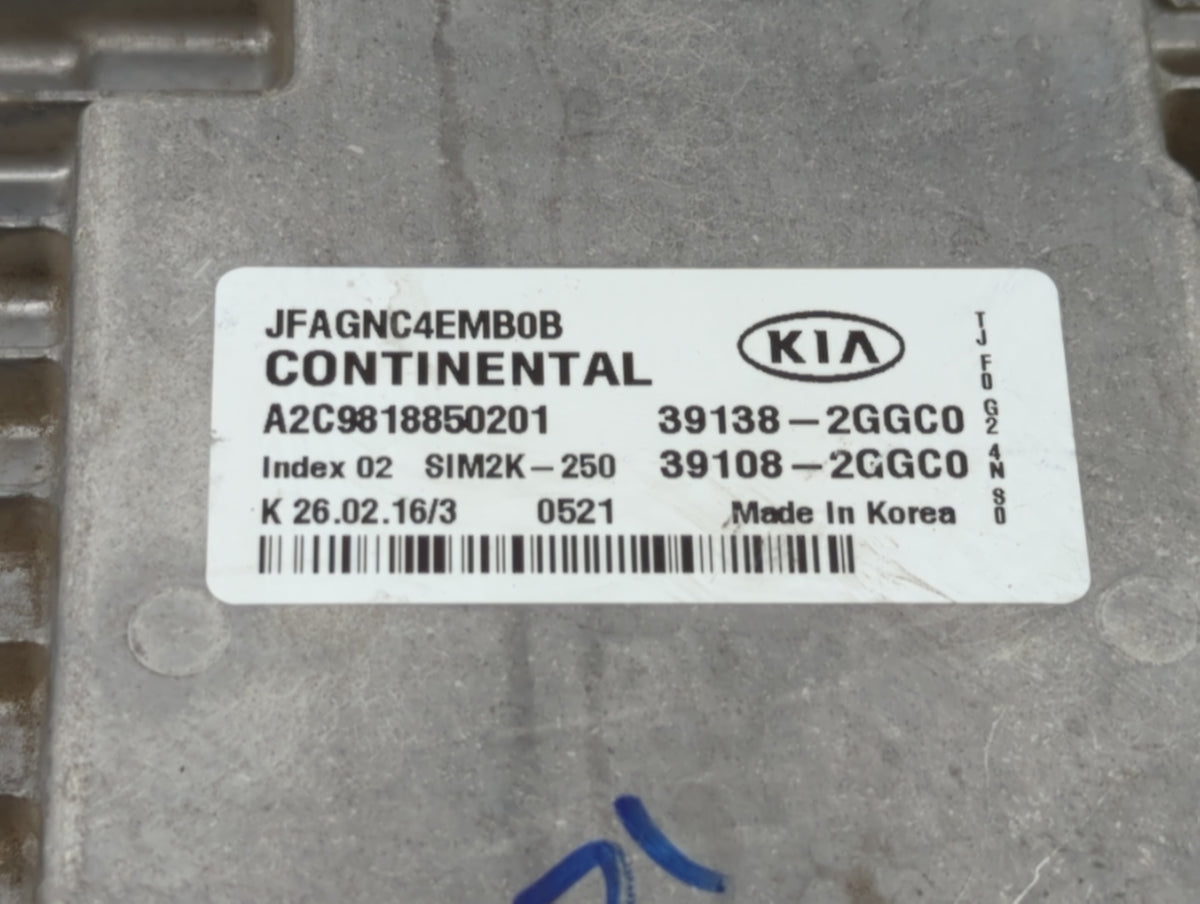 2016-2018 Kia Optima PCM Engine Control Computer ECU ECM PCU OEM P/N:39138-2GGC1 39108-2GGC1, 39138-2GGC0 Fits 2016 2017 201