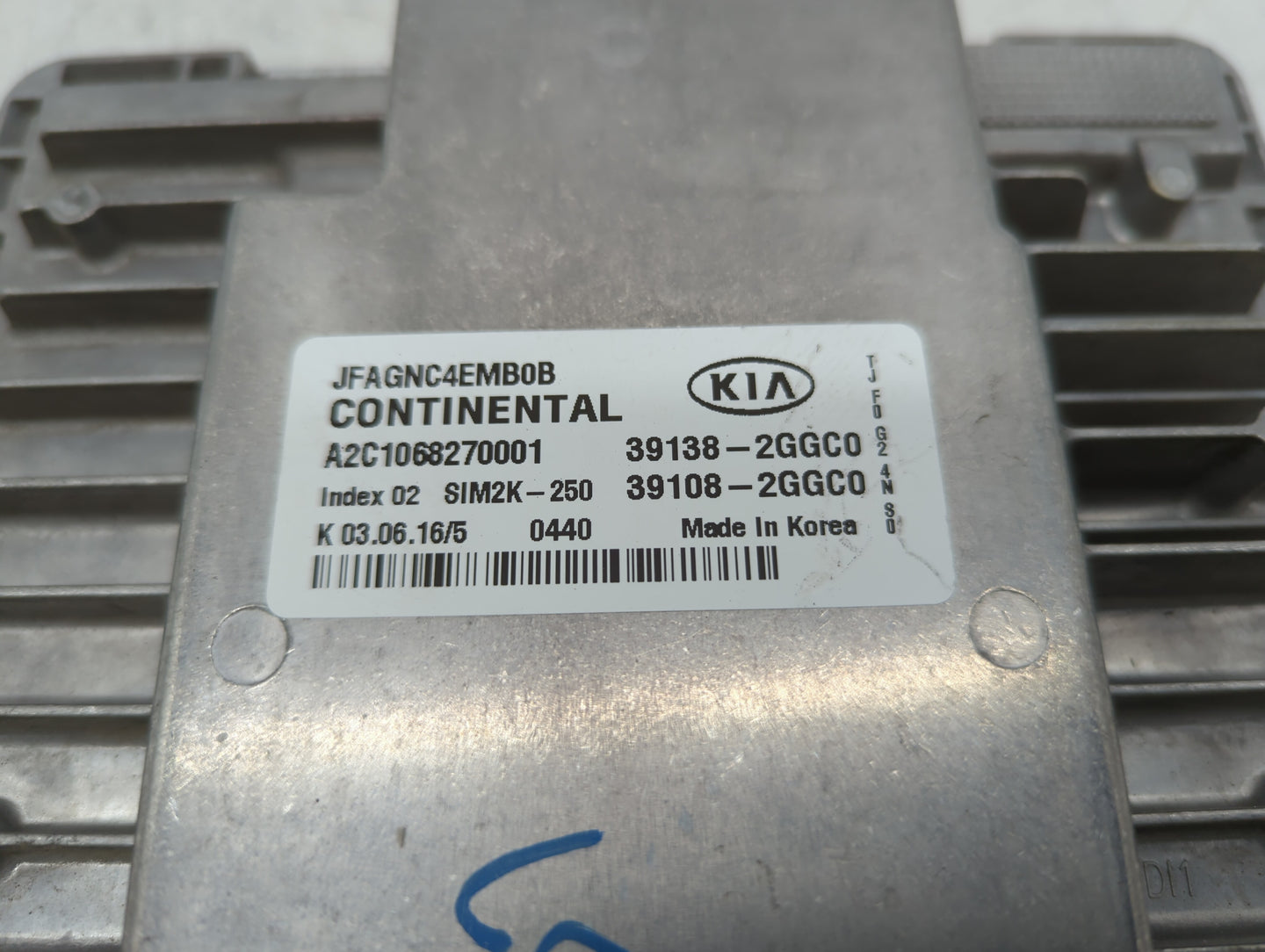 2016-2018 Kia Optima PCM Engine Control Computer ECU ECM PCU OEM P/N:39138-2GGC1 39108-2GGC1, 39138-2GGC0 Fits Fits 2016 201
