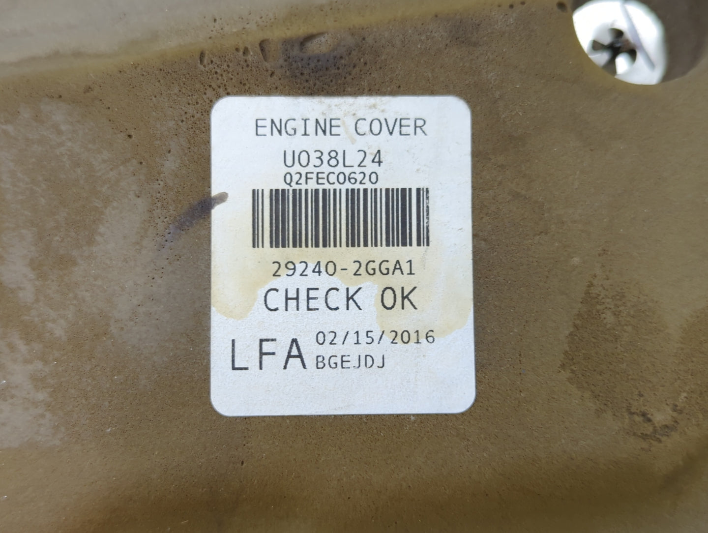2018 Kia Optima Engine Cover - Oemusedautoparts1.com