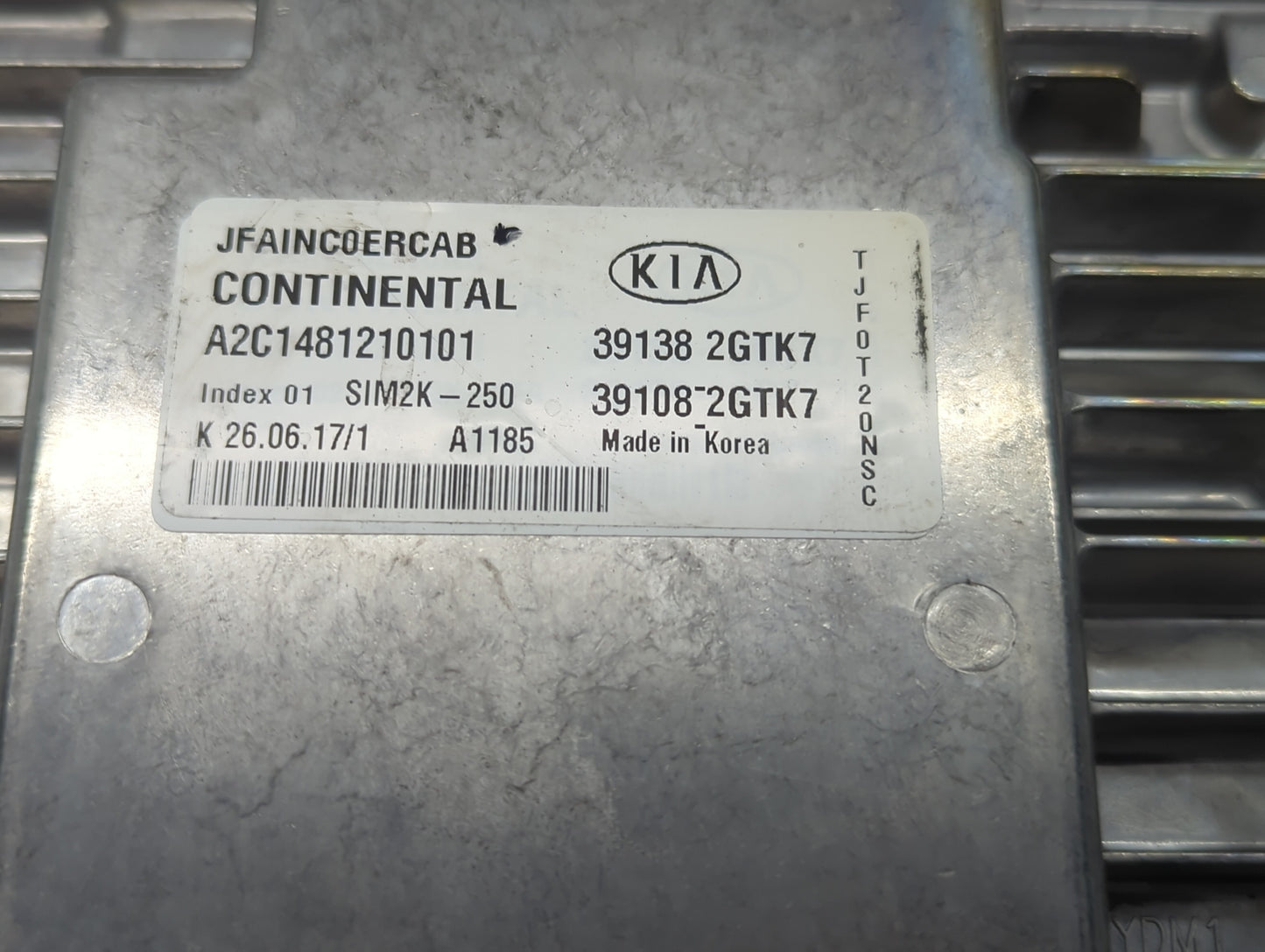 2016-2018 Kia Optima PCM Engine Control Computer ECU ECM PCU OEM P/N:39138-2GTK7 39108-2GTK7, 39138-2GTK5 Fits Fits 2016 201