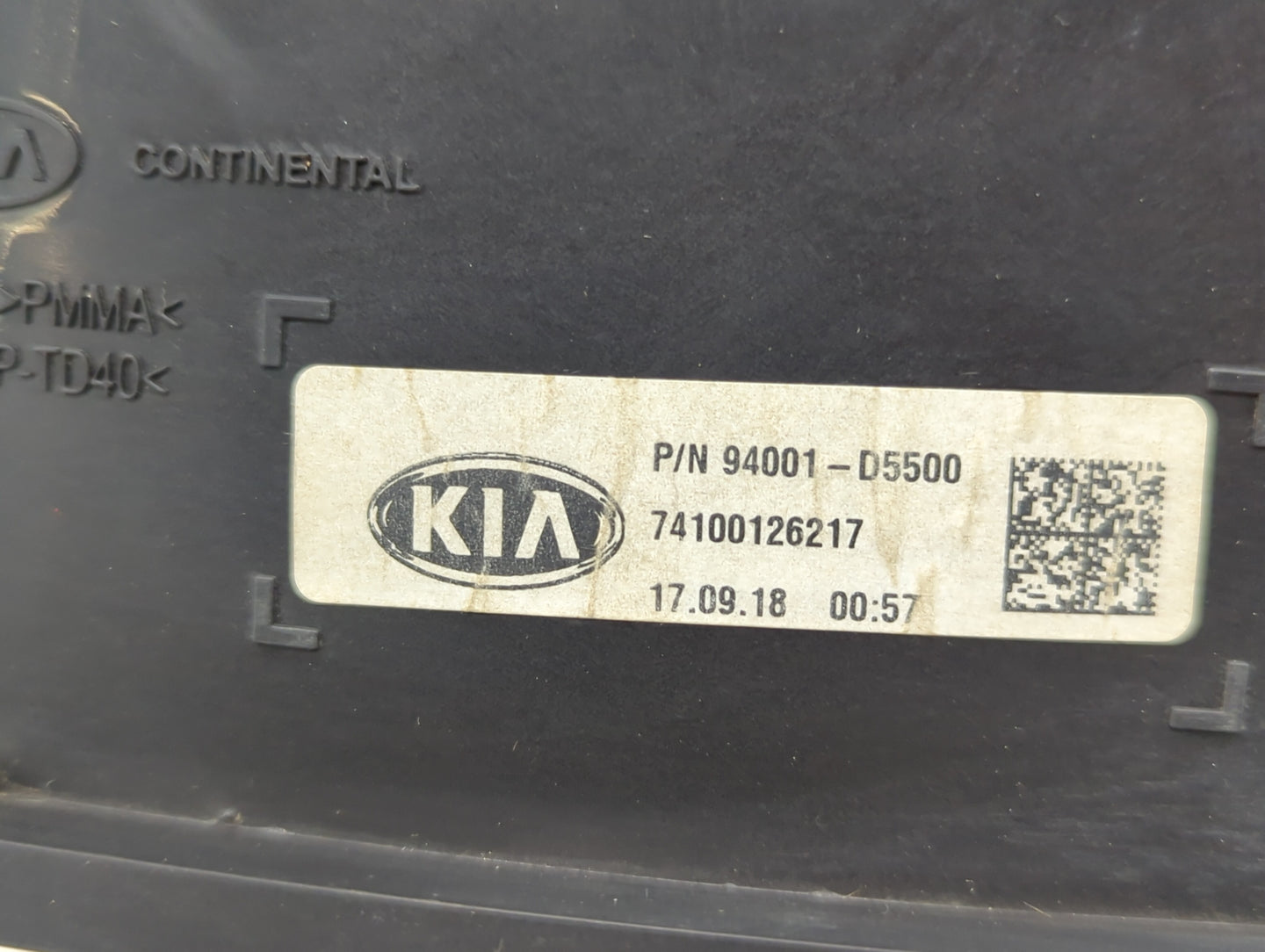 2018 Kia Optima Instrument Cluster Speedometer Gauges P/N:94001-D5500 Fits OEM Used Auto Parts - Oemusedautoparts1.com