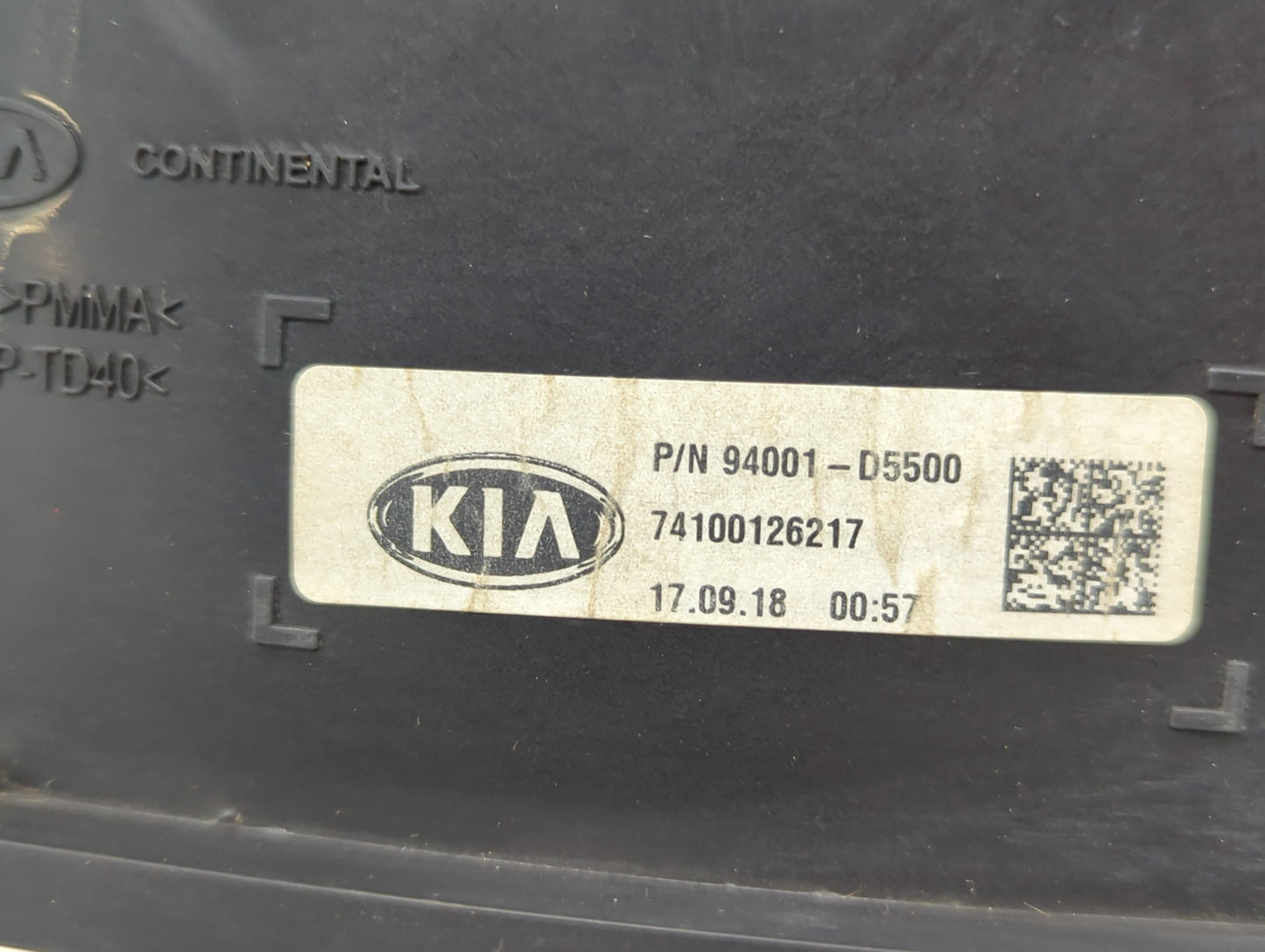 2018 Kia Optima Instrument Cluster Speedometer Gauges P/N:94001-D5500 Fits OEM Used Auto Parts - Oemusedautoparts1.com