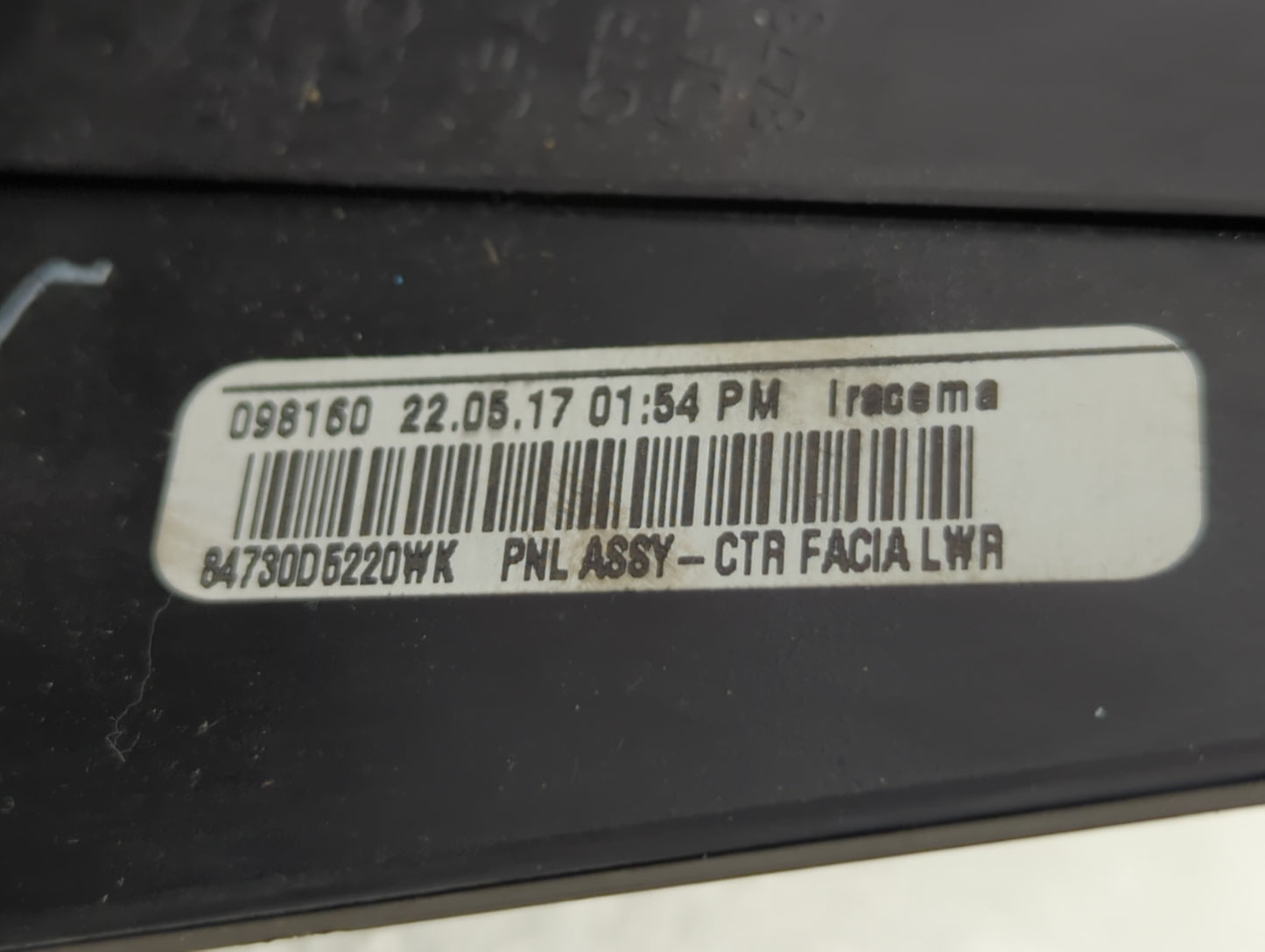 2016-2019 Kia Optima Radio Control Panel - Oemusedautoparts1.com