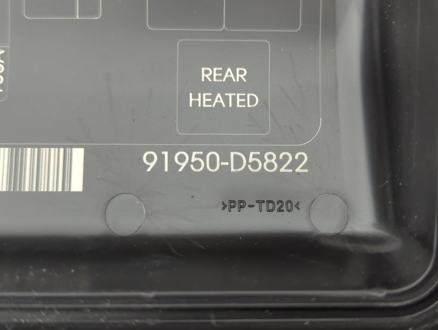 2016-2019 Kia Optima Fusebox Fuse Box Panel Relay Module P/N:91950-D5822 Fits Fits 2016 2017 2018 2019 OEM Used Auto Parts -