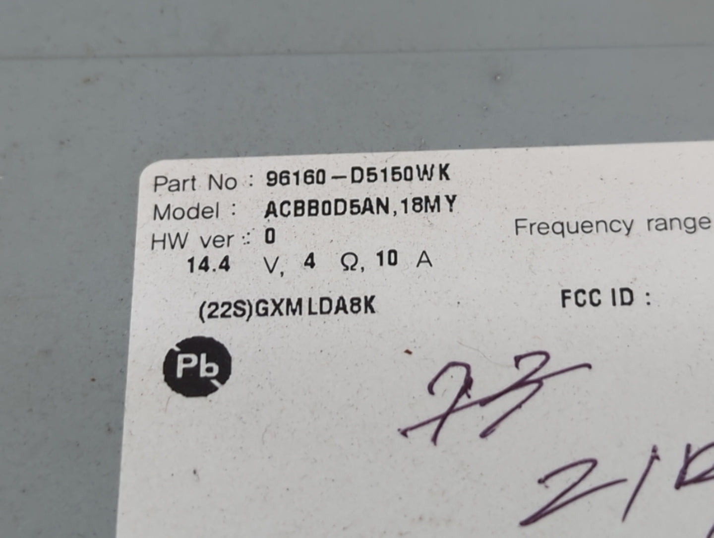 2017-2018 Kia Optima Am Fm Cd Player Radio Receiver - Oemusedautoparts1.com