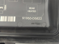 2016-2019 Kia Optima Fusebox Fuse Box Panel Relay Module P/N:91950-D5822 Fits Fits 2016 2017 2018 2019 OEM Used Auto Parts -
