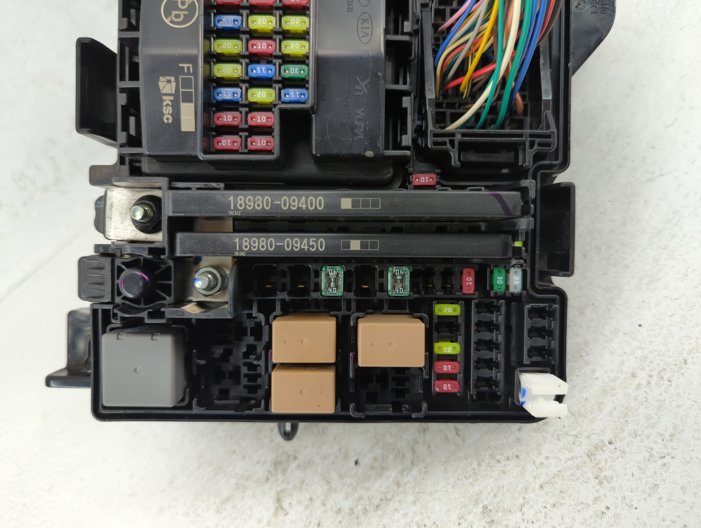 2016-2019 Kia Optima Fusebox Fuse Box Panel Relay Module P/N:18980-09400 18980-09450, 91950-D5822 Fits Fits 2016 2017 2018 2