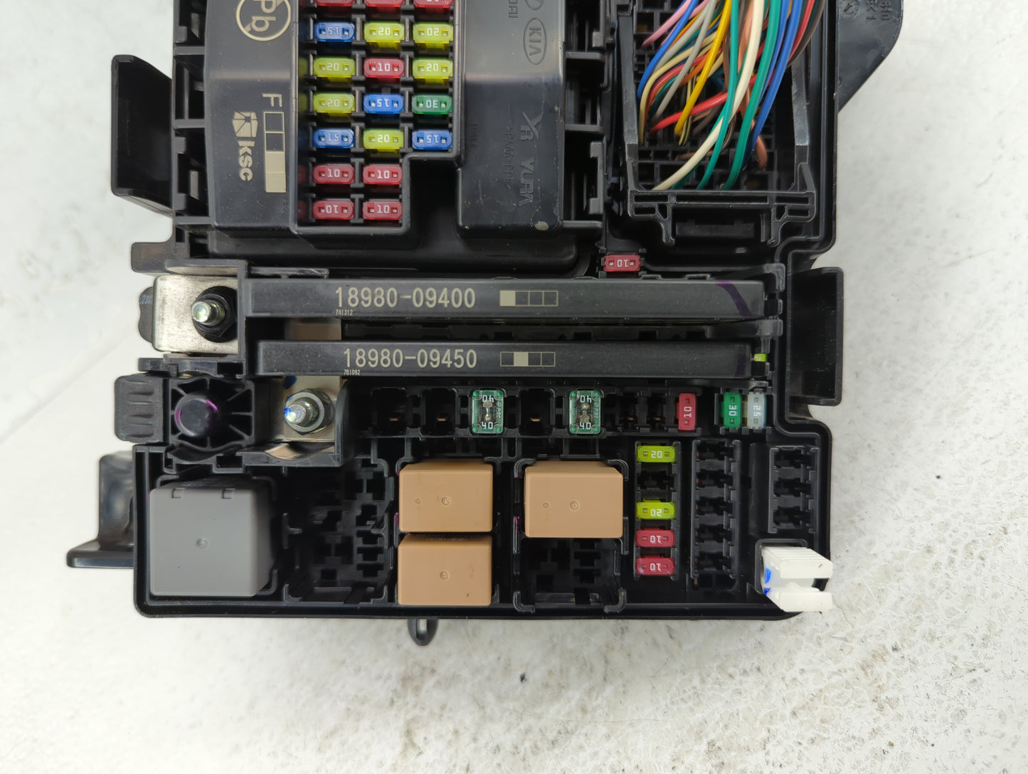 2016-2019 Kia Optima Fusebox Fuse Box Panel Relay Module P/N:18980-09400 18980-09450, 91950-D5822 Fits Fits 2016 2017 2018 2