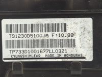 2016-2019 Kia Optima Fusebox Fuse Box Panel Relay Module P/N:T91230D5100JA Fits Fits 2016 2017 2018 2019 OEM Used Auto Parts