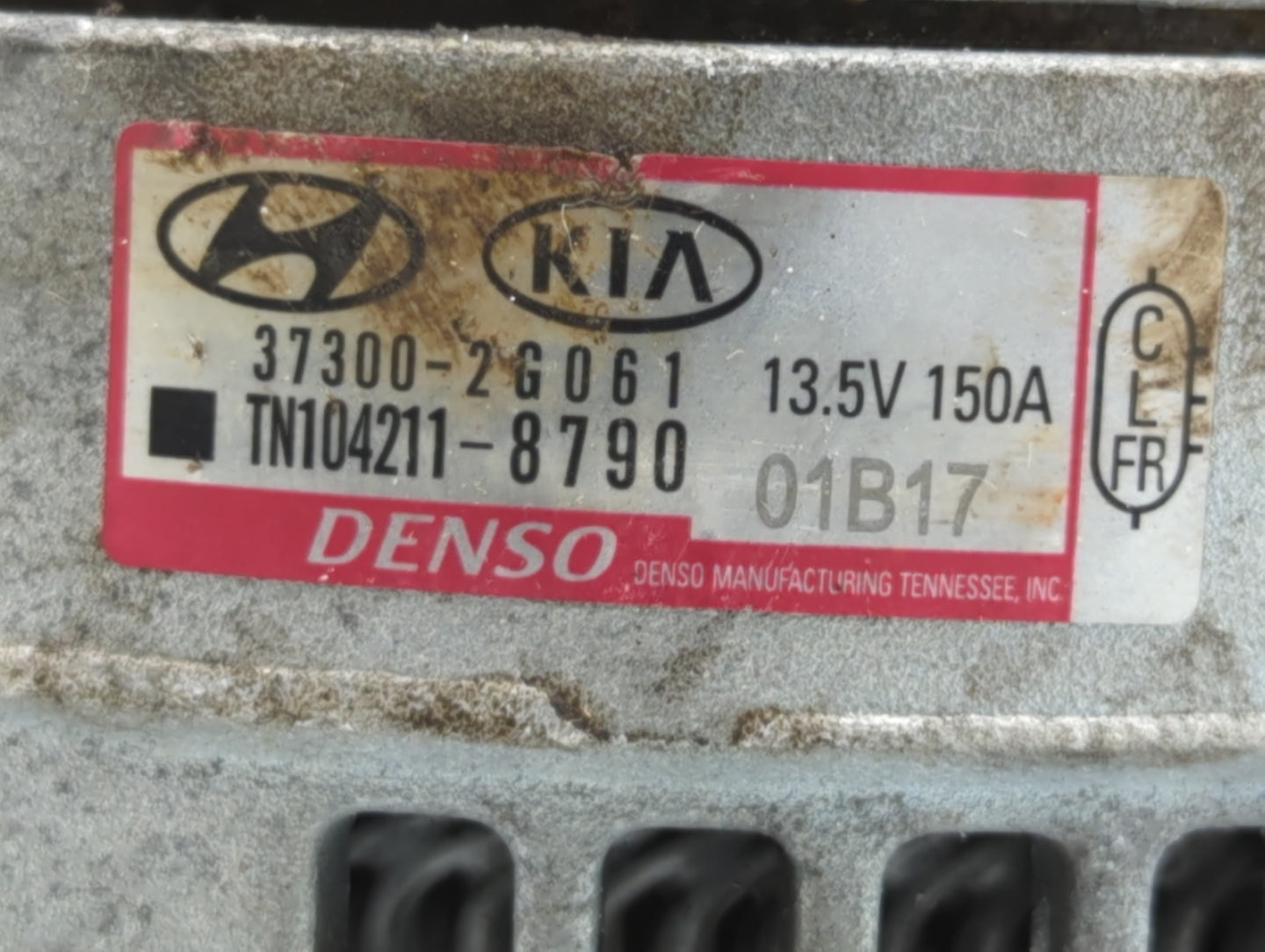 2016-2020 Kia Optima Alternator Replacement Generator Charging Assembly Engine OEM P/N:37300-2G061 Fits OEM Used Auto Parts 