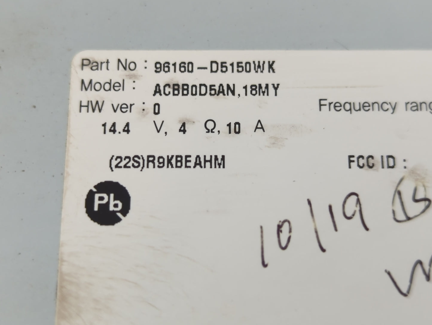 2017-2018 Kia Optima Am Fm Cd Player Radio Receiver - Oemusedautoparts1.com