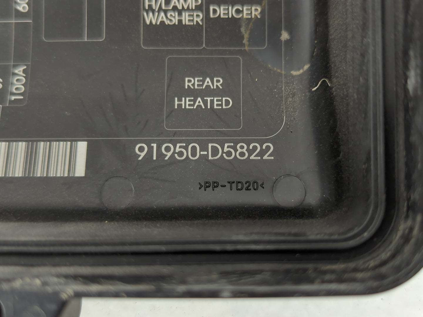 2016-2019 Kia Optima Fusebox Fuse Box Panel Relay Module P/N:91950-D5822 Fits Fits 2016 2017 2018 2019 OEM Used Auto Parts -