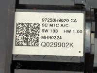 2018-2019 Kia Rio Climate Control Module Temperature AC/Heater Replacement P/N:97250H9020 Fits Fits 2018 2019 OEM Used Auto 