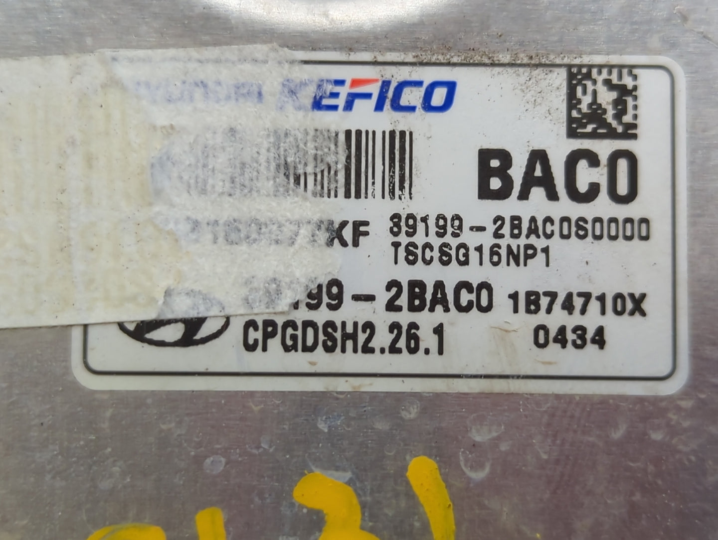 2018-2019 Kia Rio PCM Engine Control Computer ECU ECM PCU OEM P/N:39199-2BAC0 Fits Fits 2018 2019 OEM Used Auto Parts - Oemu